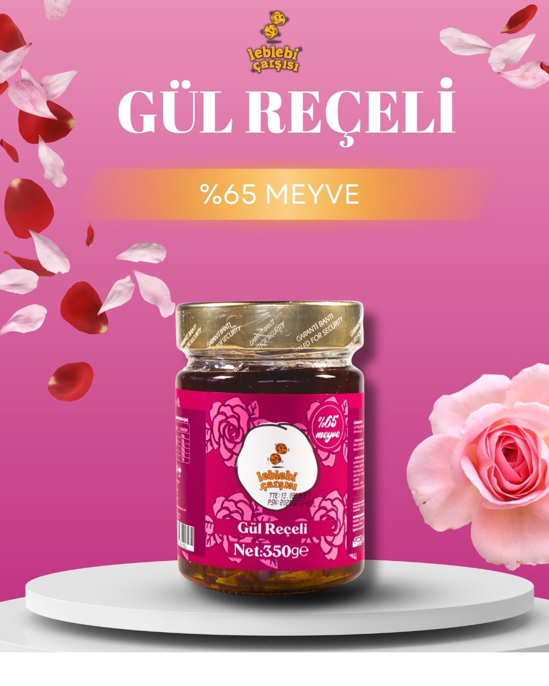 gül reçeli, doğal gül yaprağı reçeli, katkısız aromatik kahvaltılık reçel