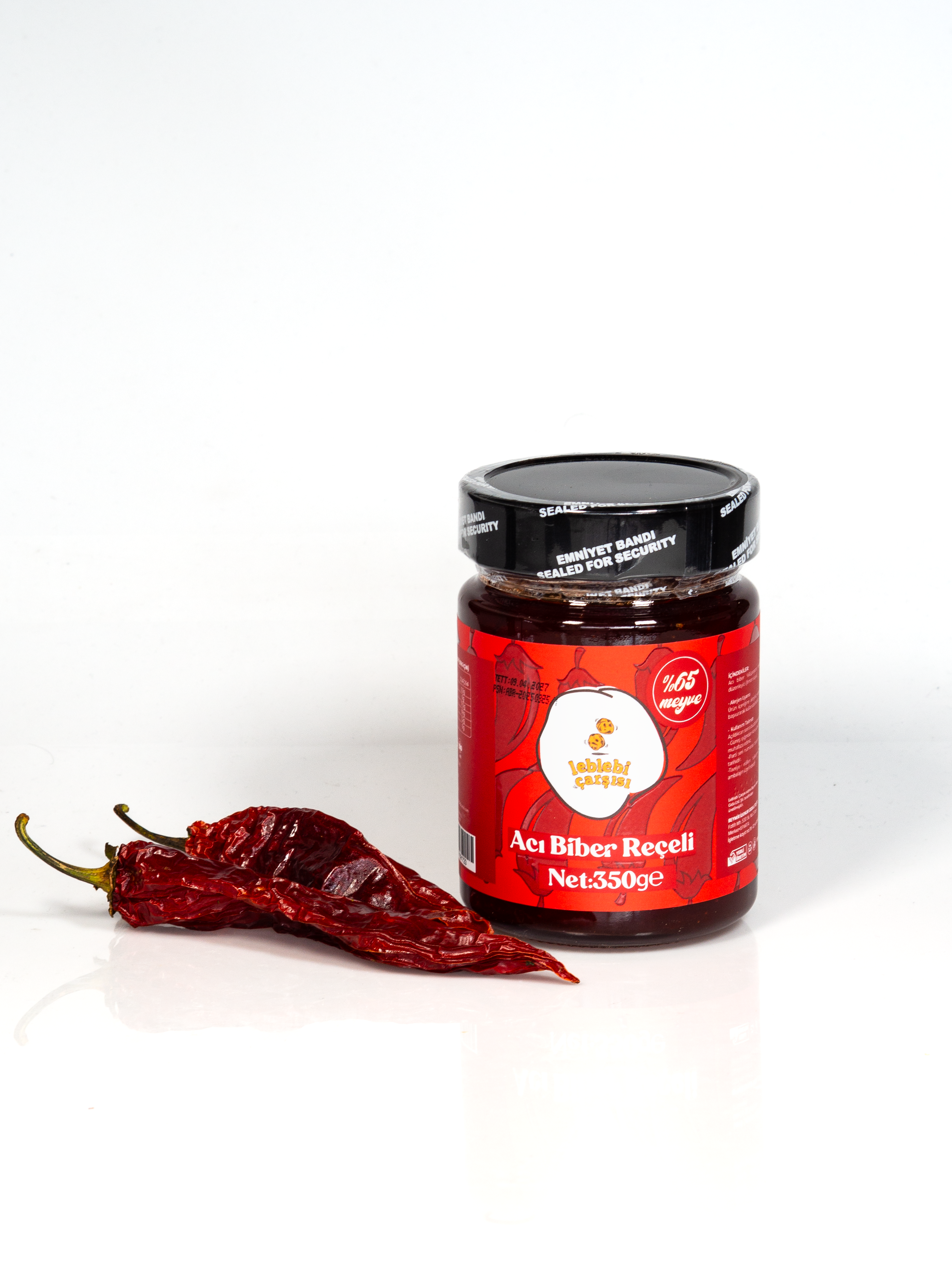 acı biber reçeli kavanoz, doğal acılı reçel, kahvaltılık gurme reçel görseli