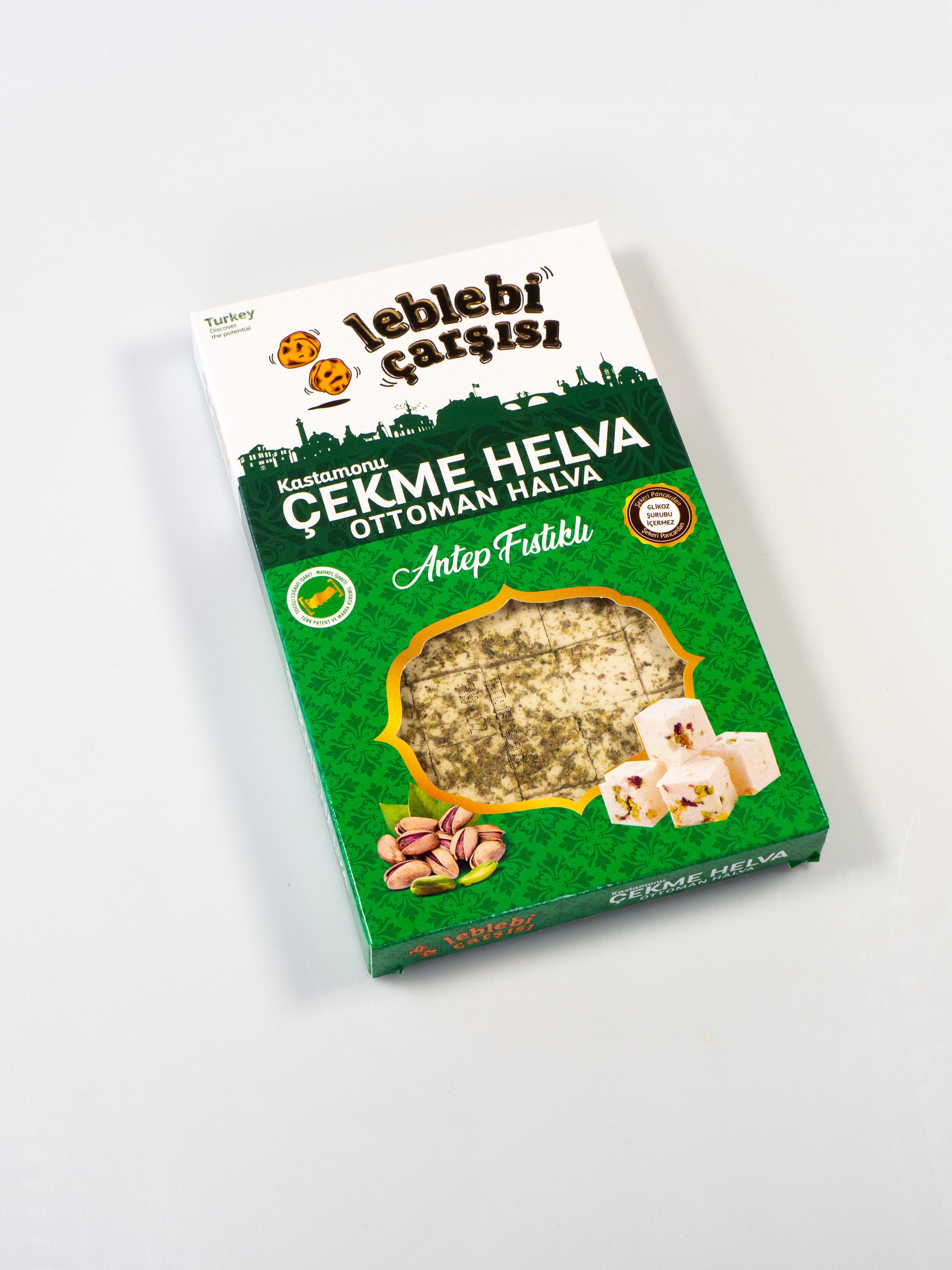 Antep fıstıklı çekme helva – lif lif yapıda, fıstık dolgulu geleneksel helva çeşidi