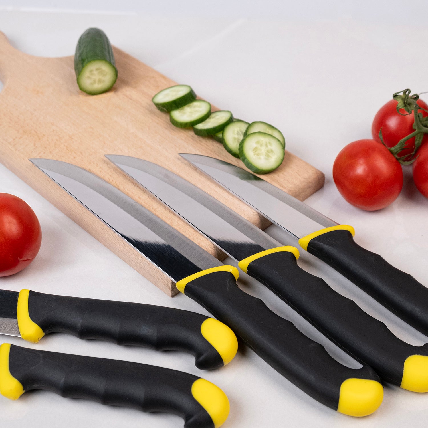 3113 çelikten üretilmiş plastik saplı Albora kurban bıçak seti – dayanıklı ve keskin et bıçakları