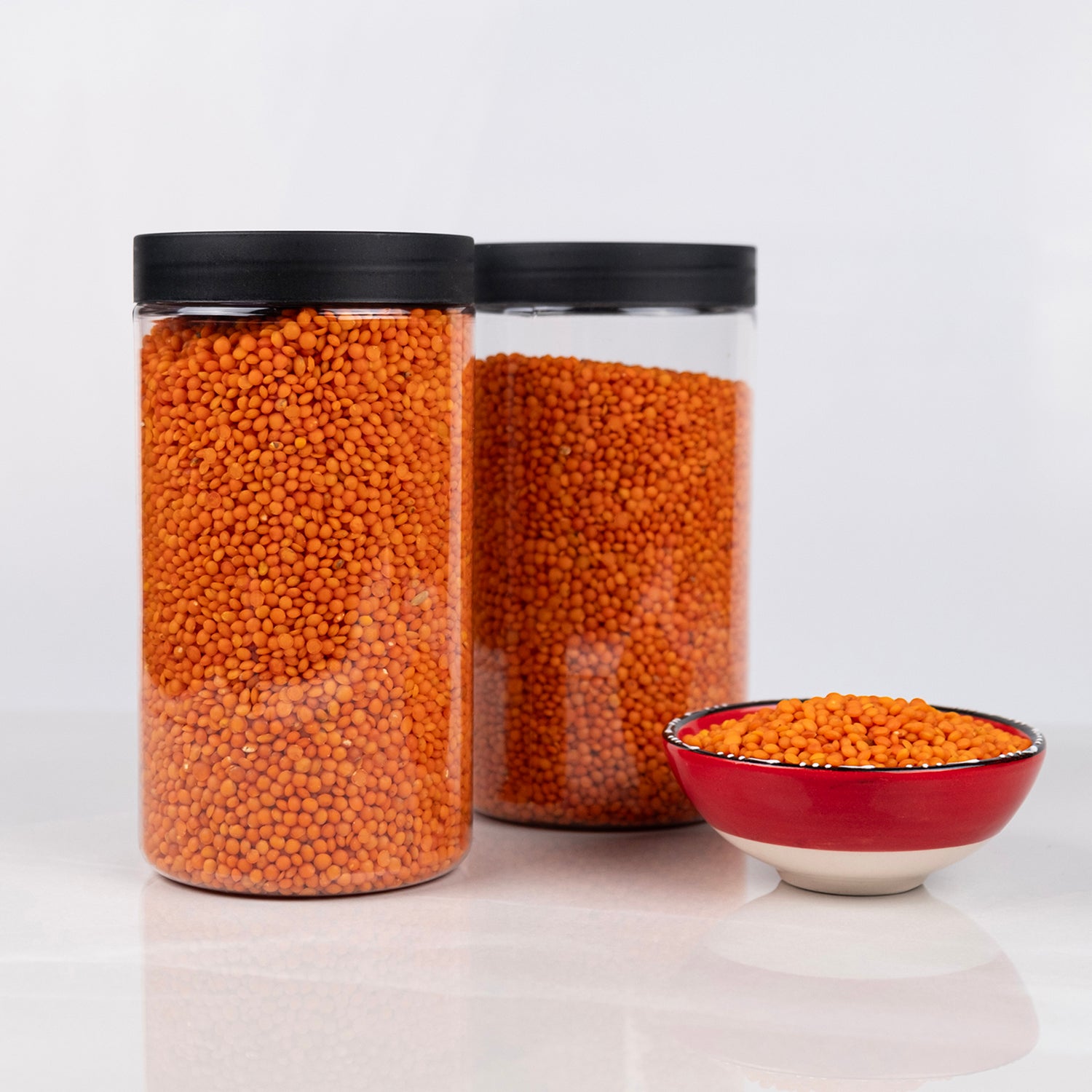 Yerli üretim parlak kırmızı mercimek taneleri – sağlıklı ve yüksek proteinli bakliyat ürünü