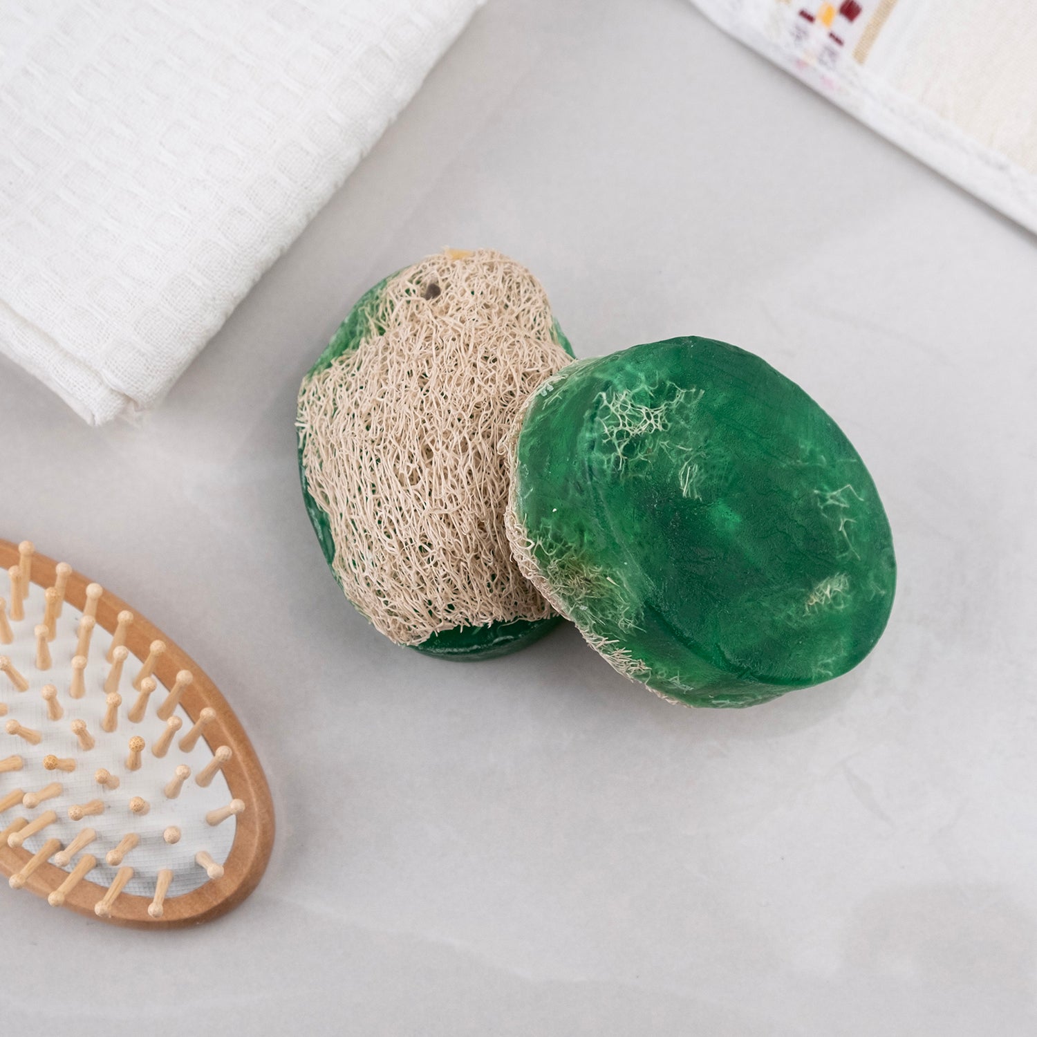 Kabak lifi ve aloe vera özlü doğal sabun – peeling etkili, arındırıcı ve nemlendirici bitkisel cilt bakım ürünü