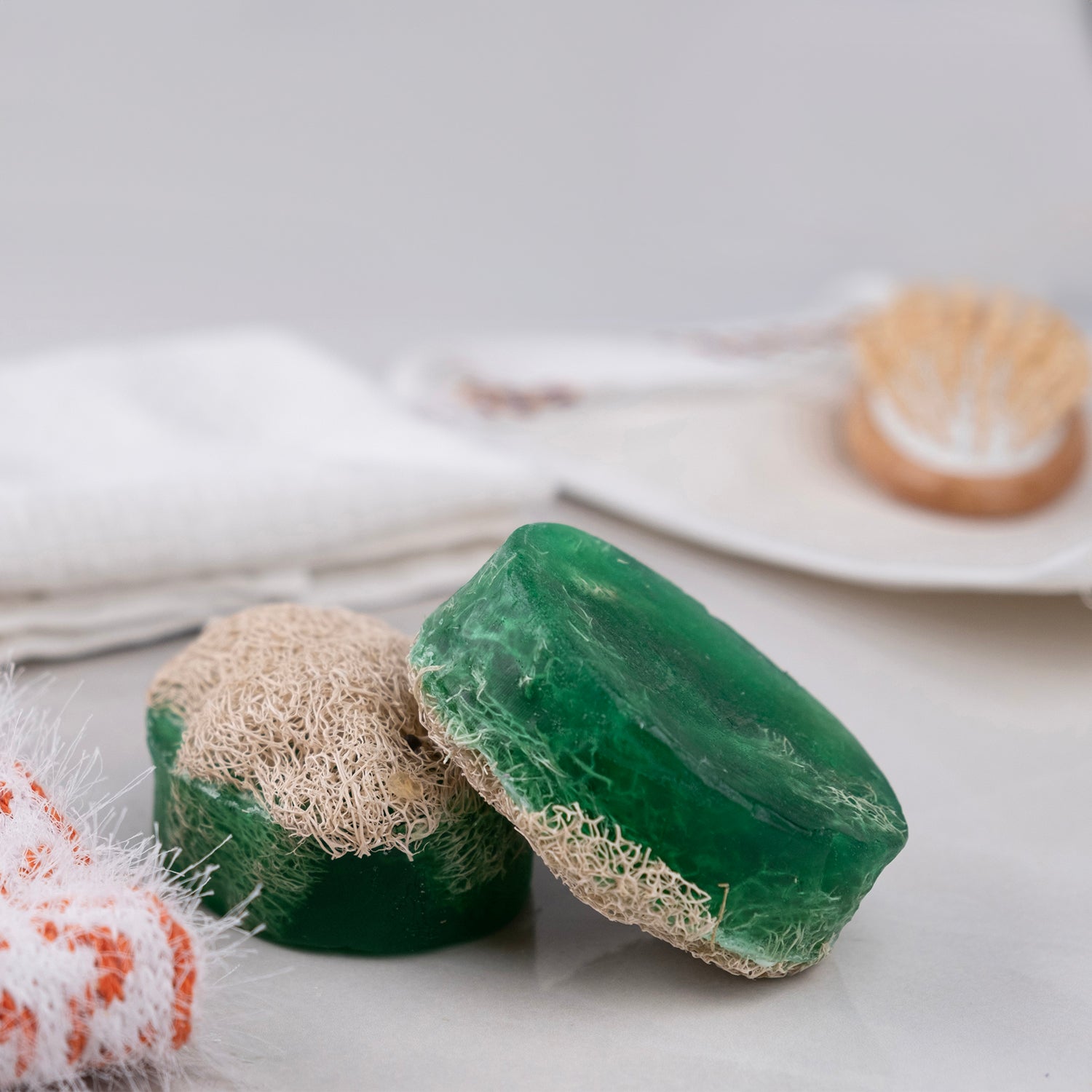 Kabak lifi ve aloe vera özlü doğal sabun – peeling etkili, arındırıcı ve nemlendirici bitkisel cilt bakım ürünü