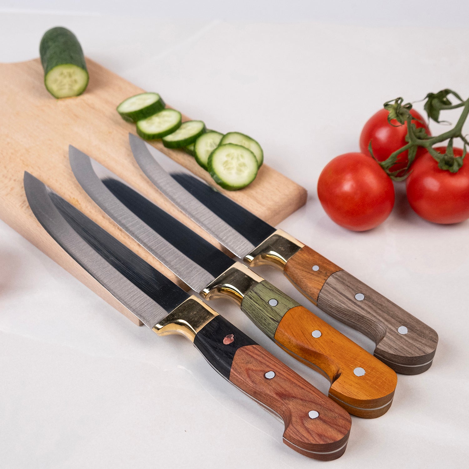 T5 çelik ve endüstriyel saplı Baros kasap bıçağı – profesyonel et kesimi için ideal