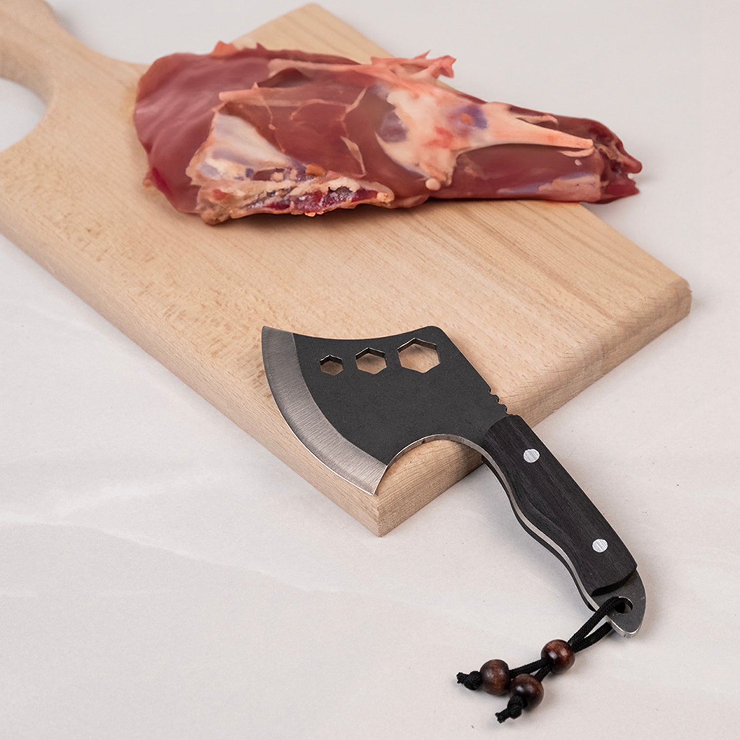 Ahşap saplı ve 4116 çelikten üretilmiş Alya mini satır modeli – kompakt ve pratik kesim aracı