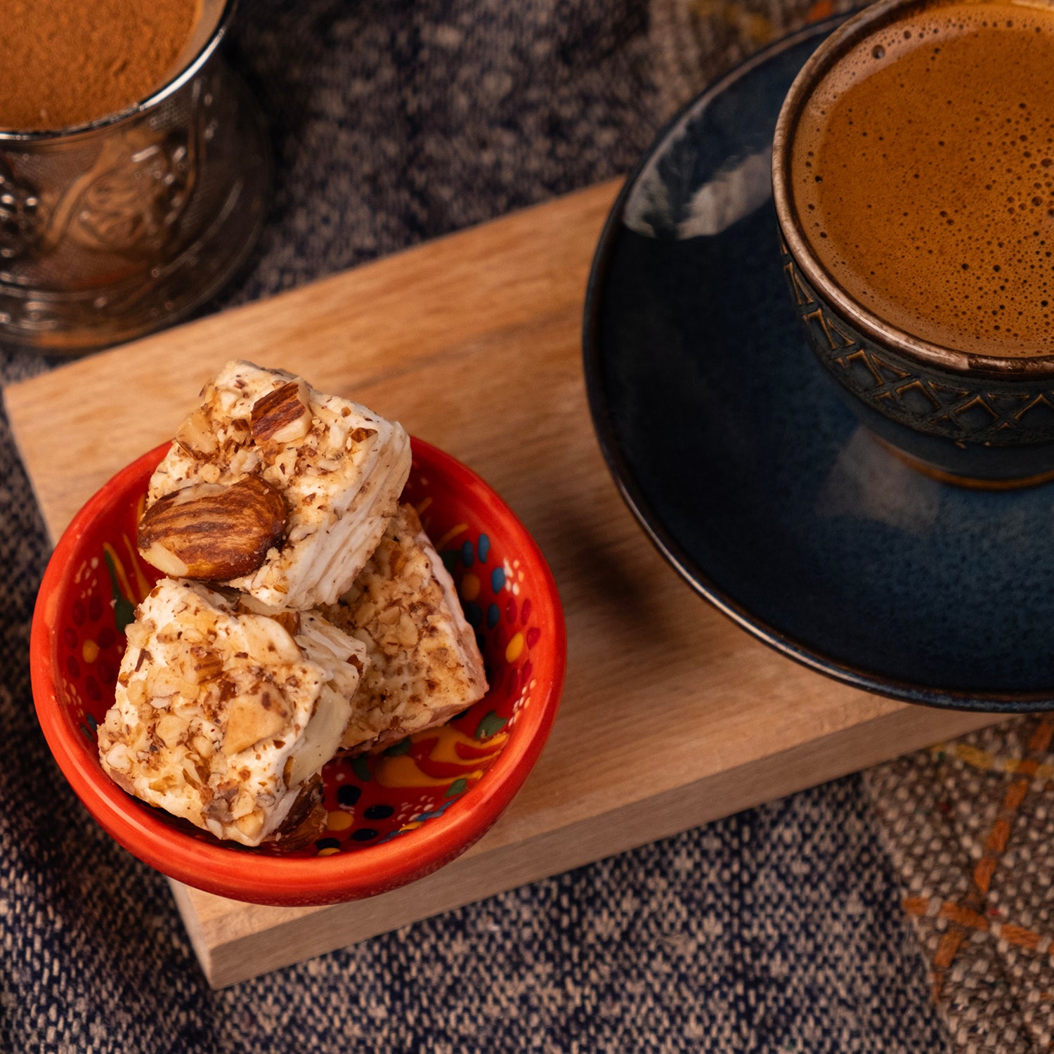 Badem Kaplı Bademli Fındık Kremalı Baklava Dilim Lokum