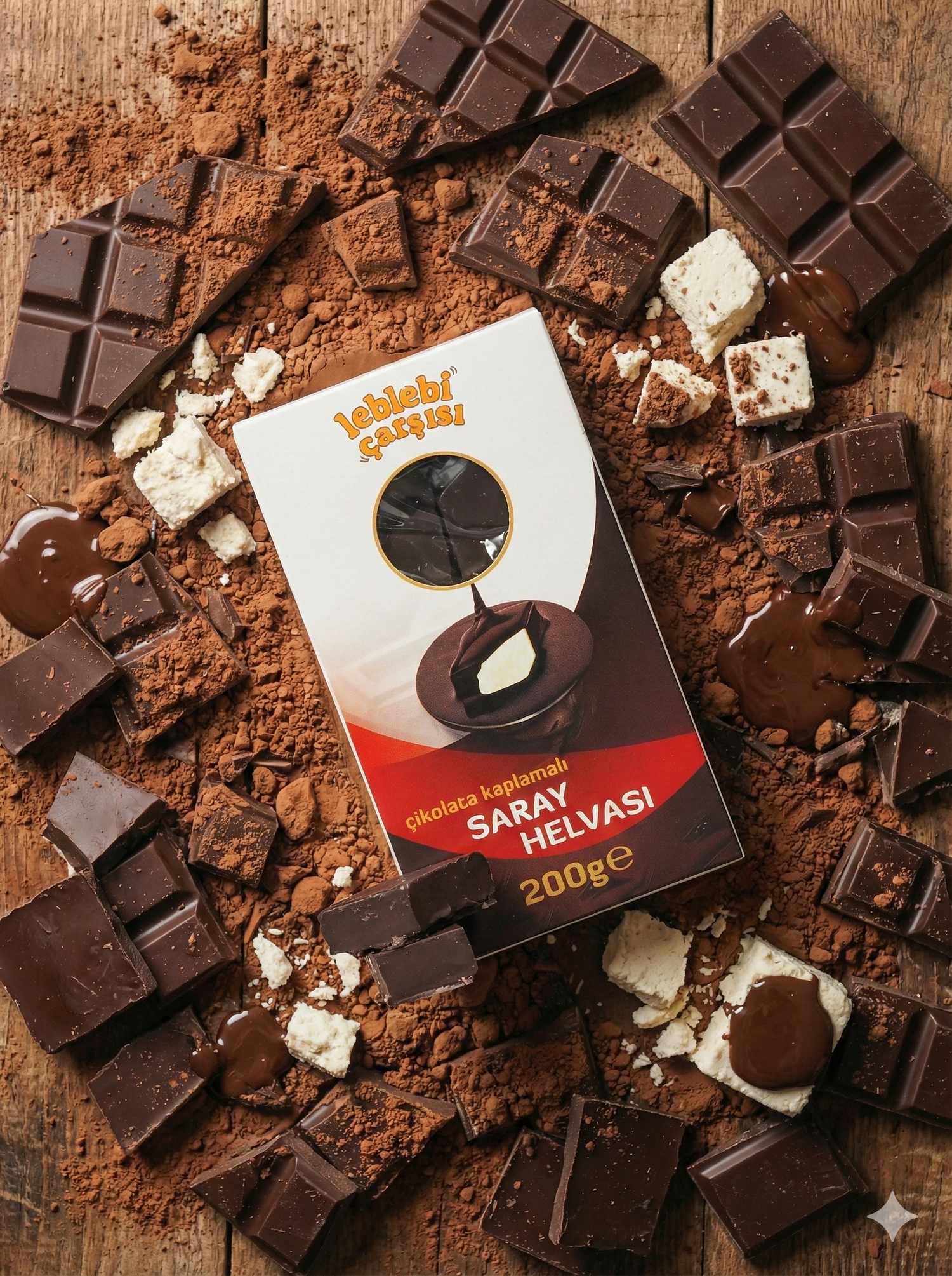 Çikolata Kaplı Saray Helvası – Sütlü çikolata ile kaplanmış, geleneksel ağızda dağılan helva tatlısı