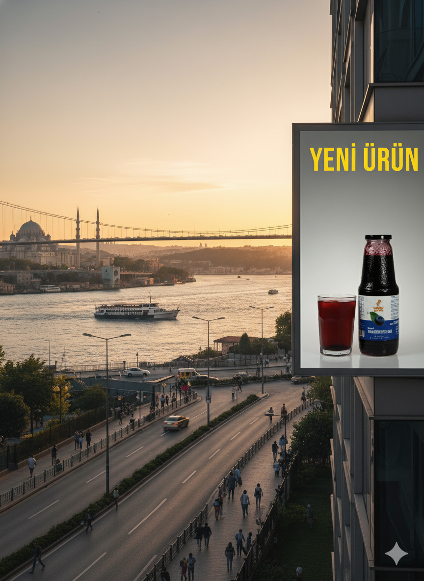 Taneli yaban mersini şurubu, cam şişede sunulan ve gerçek yaban mersini taneleri içeren doğal meyve özüdür.