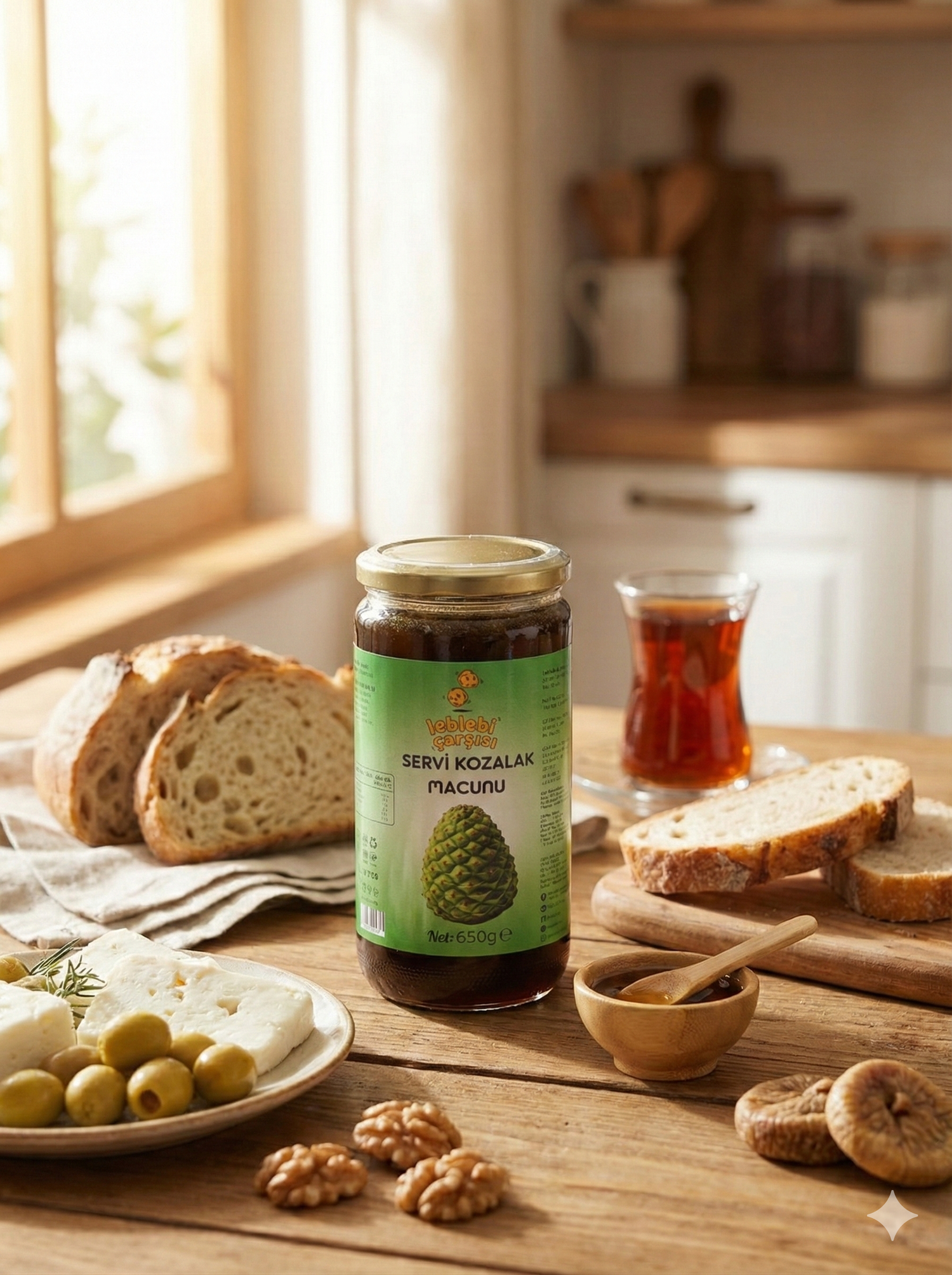 Servi Kozalak Macunu – Doğal servi kozalaklarından hazırlanmış koyu renkli, yoğun kıvamlı bitkisel macun