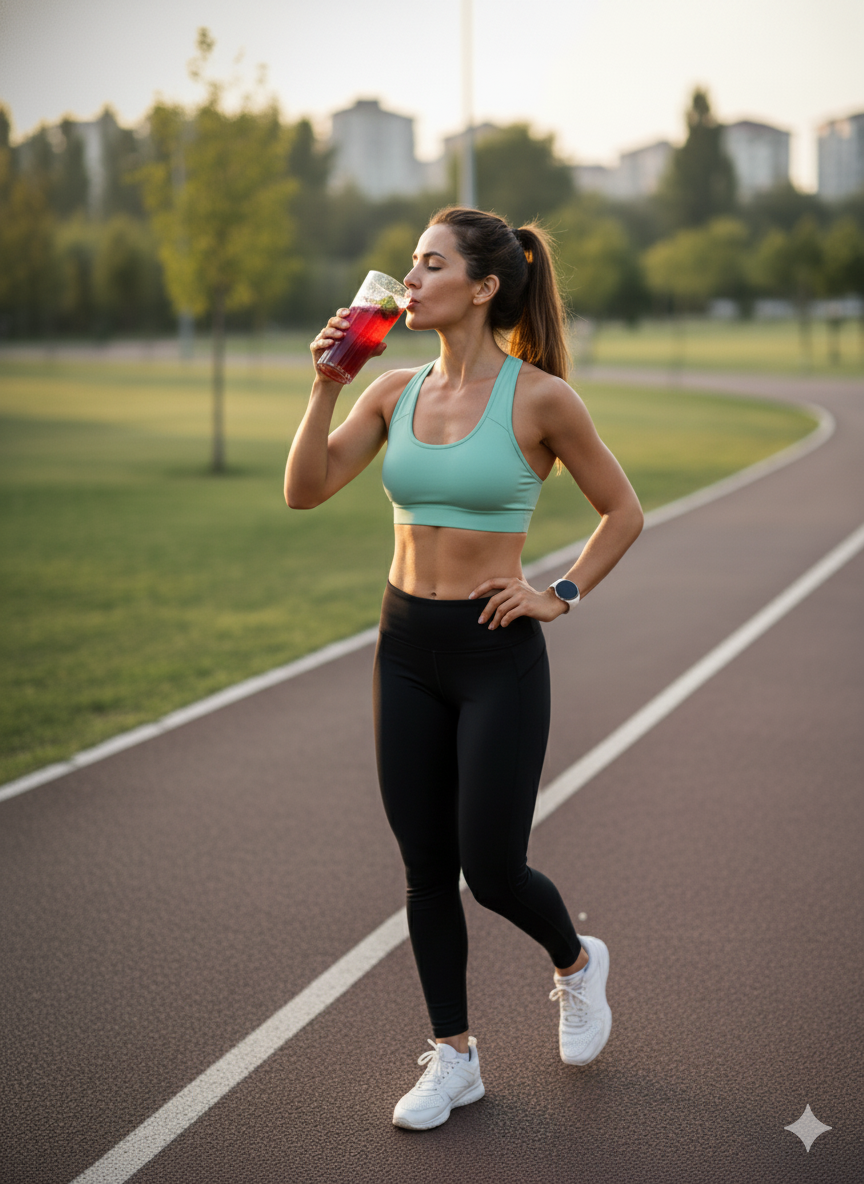 Kırmızı renkte yoğun yapılı kızılcık meyveli şurup cam şişede sunuluyor; katkısız, doğal ve sağlıklı içeriğiyle dikkat çekiyor.