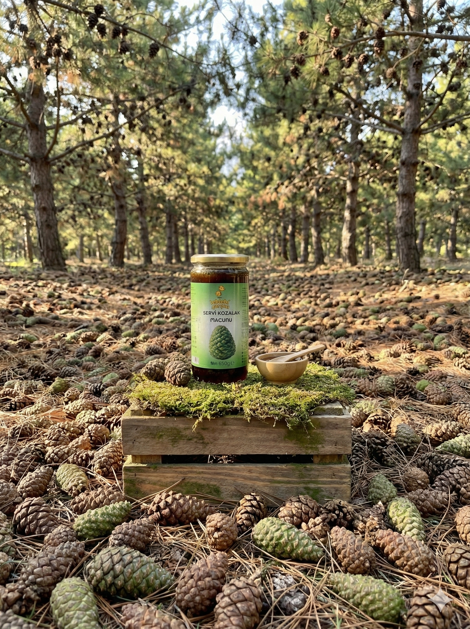 Servi Kozalak Macunu – Doğal servi kozalaklarından hazırlanmış koyu renkli, yoğun kıvamlı bitkisel macun