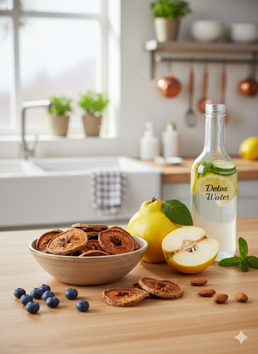 Katkısız ve şekersiz olarak kurutulmuş ayva dilimleri, doğal rengi ve hafif kıtırlığıyla sağlıklı bir atıştırmalık sunuyor.