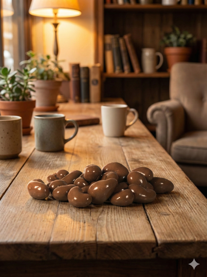 Sütlü Çikolatalı Çiğ Kaju – Doğal kaju üzerine kaplanmış sütlü çikolatalı enfes draje atıştırmalık