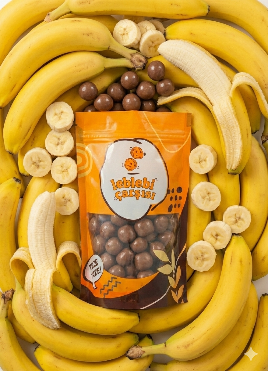 Sütlü çikolatayla kaplı minik muz küpleri – doğal ve lezzetli atıştırmalık