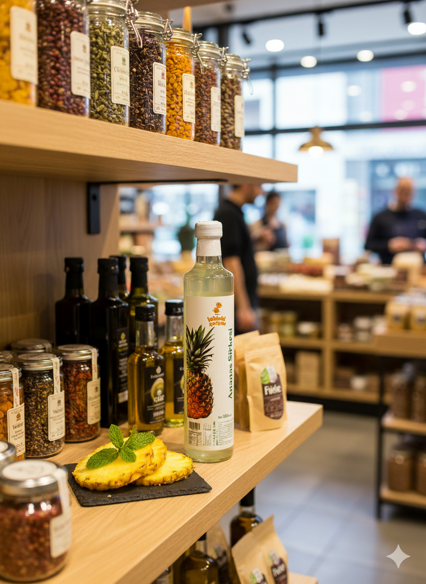 Ananas sirkesi – fermente edilmiş doğal, katkısız ve tropikal aromalı içimlik sirke