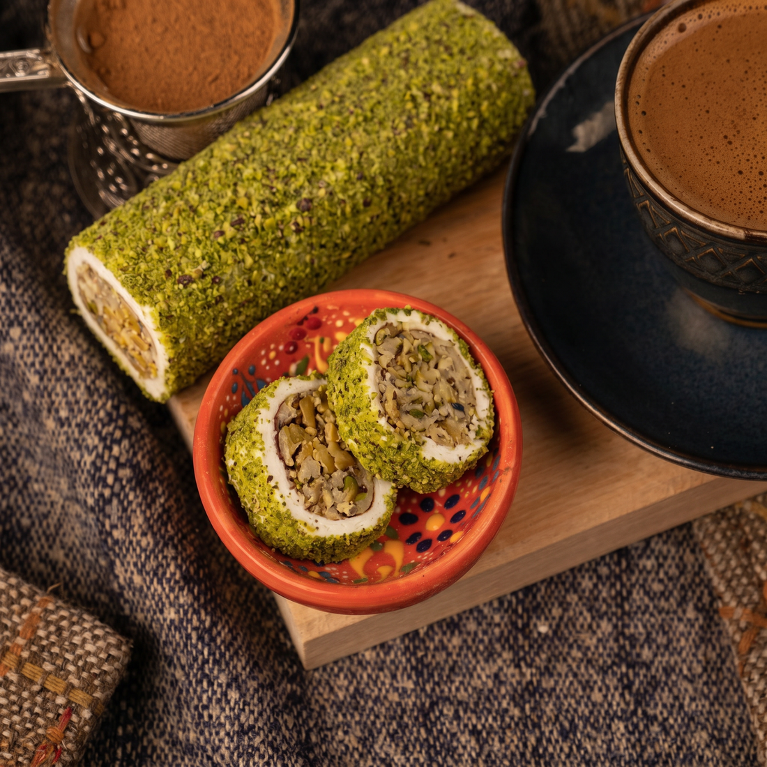 Tahinli Antep Fıstıklı Lokum