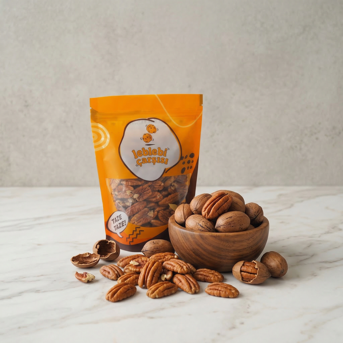 Doğal pikan cevizi içi – gurme ve besleyici kuruyemiş