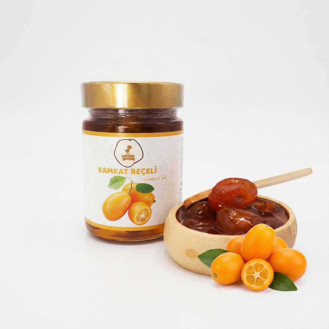 Kamkat meyvesi ile hazırlanmış narenciye aromalı kamkat reçeli