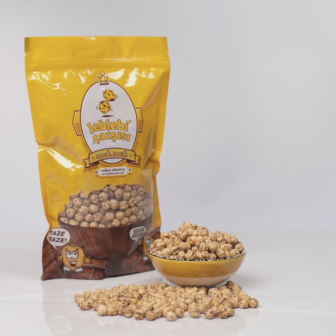 Kavrulmuş tuzsuz duble sarı leblebi